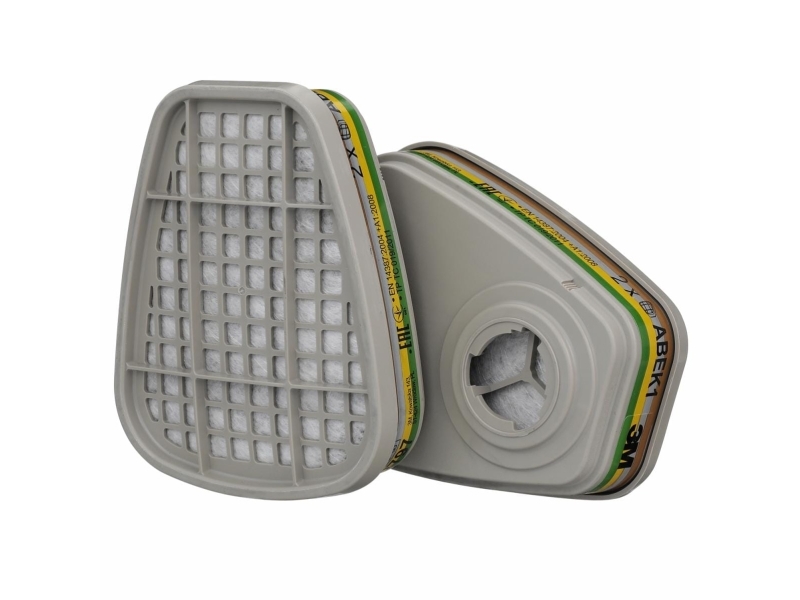 Gas-/dampfiltre, 3M 6059, ABEK1, kat. 3, pakke a 8 stk