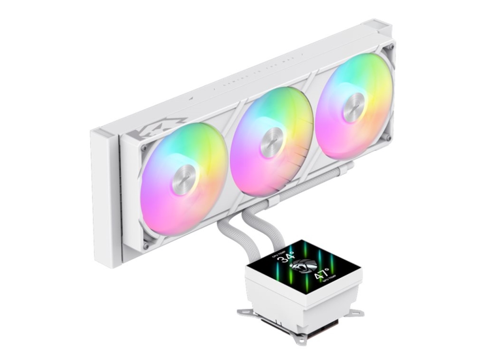 Gamemax Cpu-Wasserkühler Glacier 360 Lcd Wh | Weiß