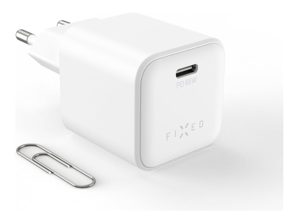 Ladegerät Fixed Ganfixedmin Line Charger Mit Usb-C-Ausgang Und Pd-Unterstützung, 65 W, Weiß