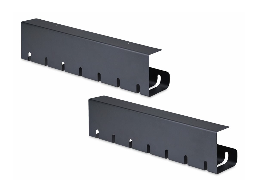 Startech - Kabelstyringsplade - Power Bar Holder - Monterbar Under Skrivebord - Sort - 53 Cm - Taa-Kompatibel (Pakke Med 2)