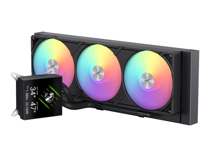 Gamemax Glacier 360 Lcd Bk Cpu-Wasserkühler, Black, Intel/Amd