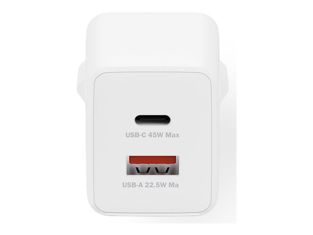 Digitus Usb Gan Charger 45W, 1X Usb-C, 1X Usb-A, Drinnen, Ac, Weiß