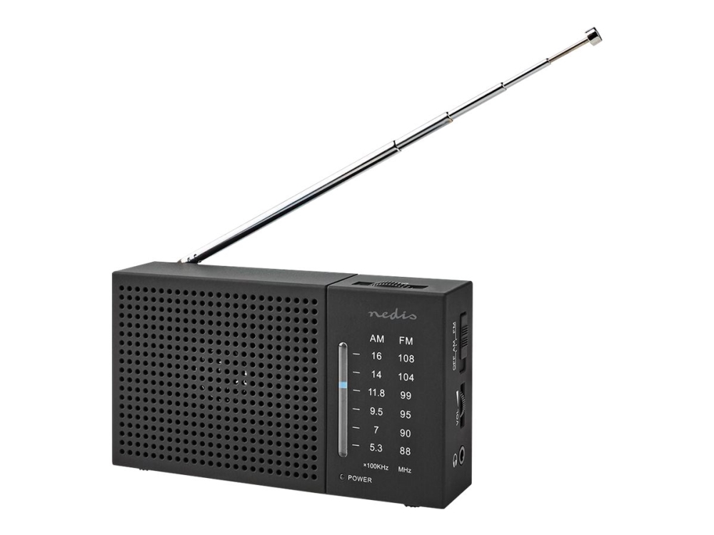 Nedis RDFM1200BK - Personlig radio - 0.5 watt - svart