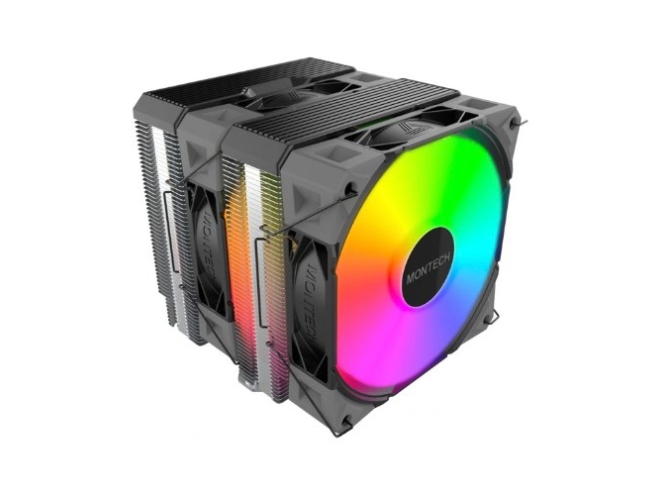 Montech Nx600 Argb Cpu-Luftkühler Schwarz 120 Mm 2000 U/Min Pwm Argb