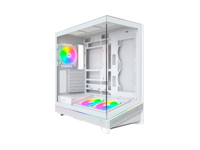 Montech Sky 3 (White, Panoramic Glass Front)