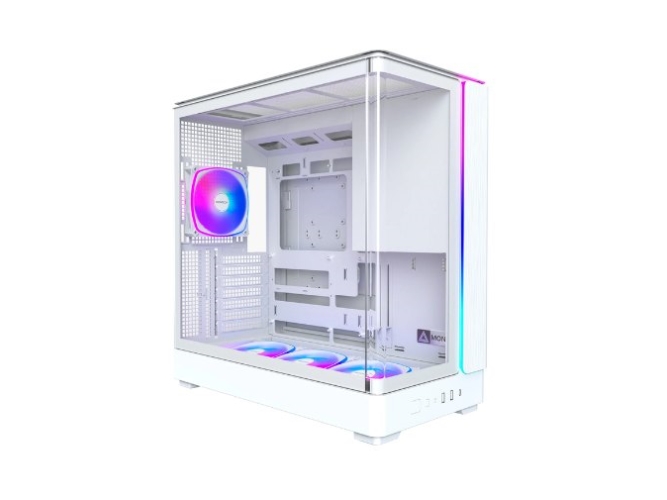 Montech King 45 Pro Weiß Atx Mid-Tower Gehäuse Mit 4 Argb Pwm-Lüftern, 360 Mm Radiator