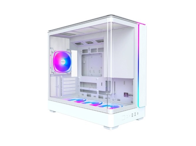 Montech King 15 Pro Weißes Micro-Atx Pc-Gehäuse Mit 4 Argb Pwm-Lüftern Und 360 Mm Radiator-Support