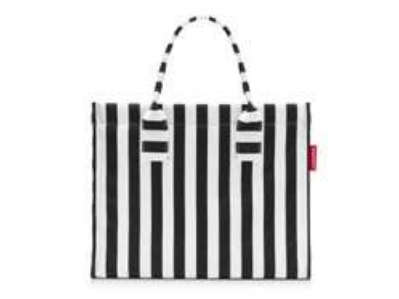 Reisenthel Daily Shopper, Sort, Hvid, Polyester, Mulepose, Mønster, 14 L, 420 Mm