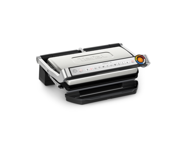 Tefal Optigrill+ XL GC727D10, Sort, Rustfrit stål, Metal, Rektangulær, Knapper, 800 cm², 400 x 200 mm