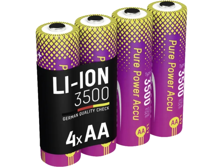 Ansmann 1312-0042, 3500 mAh, Litium, AA, 1,5 V, Monivärinen, 4 kpl