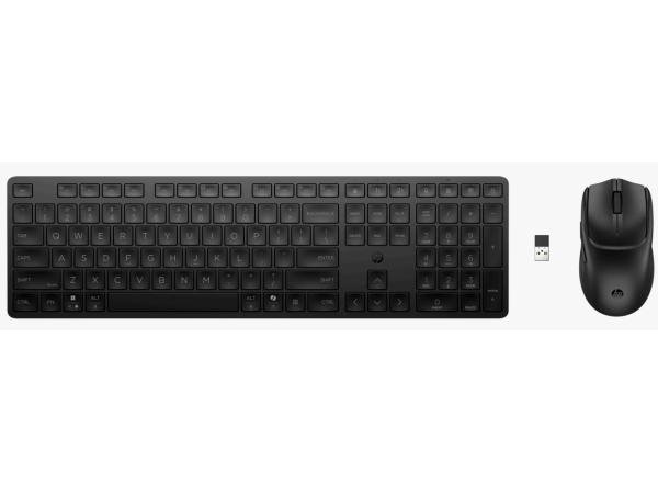Hp Kombination Aus Dual-Mode-Maus Und -Tastatur Für Mehrere Geräte 495C, Volle Größe (100%), Kabellos, Usb + Rf Wireless + Bluetooth, Schwarz, Maus E