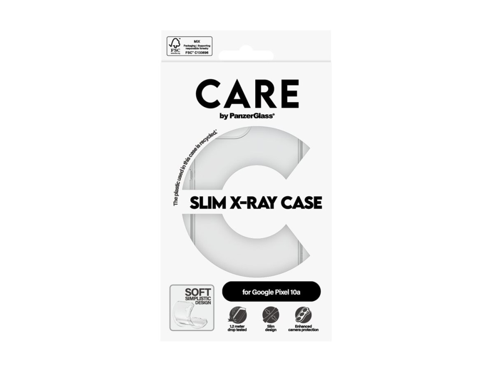 Panzerglass Care By X-Ray Case Google Pixel 10A 5G, Cover, Google, Google - Pixel 10A 5G, Transparent