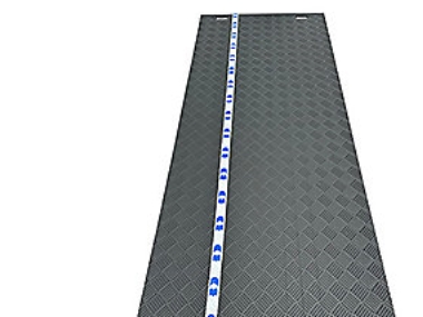 BD Køreplade 3000x1100x10 mm - m/4 udstansede håndtag, 98% genanvendt LDPE-plast