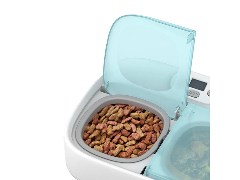 Petoneer Two-Meal Feeder älykäs ruokintakuppi, jossa on jäähdytystulppa
