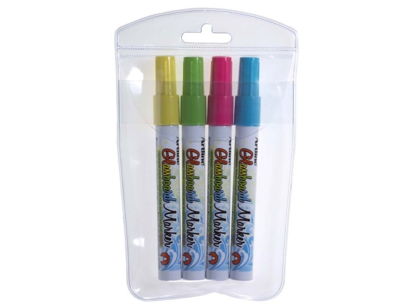 Marker, Artline Glassboard, Epg-4/4W2 2Mm, Rundspitze, Sortiert Non-Permanent
