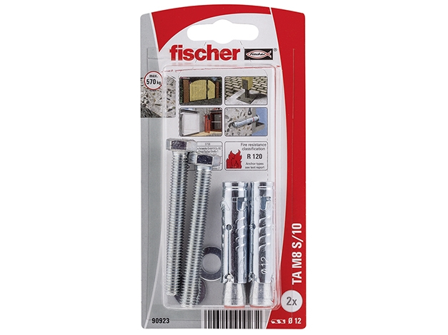 Fischer 90923, Expansionsankare, Betong, Metall, Grå, M8, CE | Verktyg & Verkstad - Infästning - Råpluggar och pluggar | GameStuff