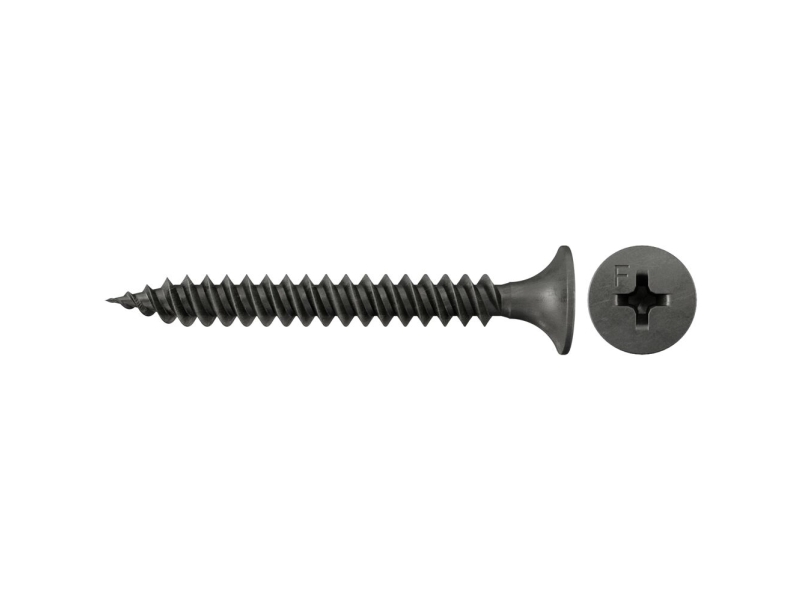 Fischer 665007, Skrue, Metal, Gipsvæg, Fiberbræt, Metal, Gipsplade, Træ, Ph (Phillips), Ph2, Sort