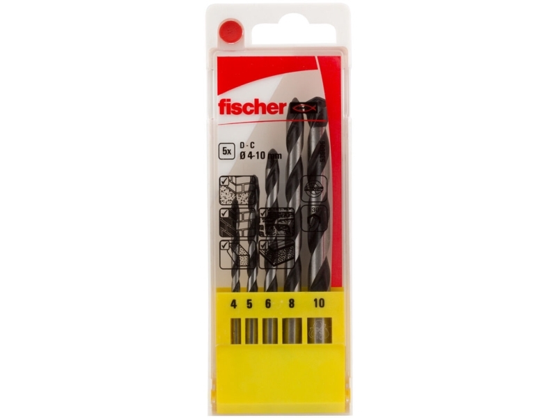 Fischer 536606, Borehammer, 1 cm, Gasbeton, Beton, Kalksten, Murerarbejde, Naturlig sten, B01M8PY57V, 140 g, 55 mm