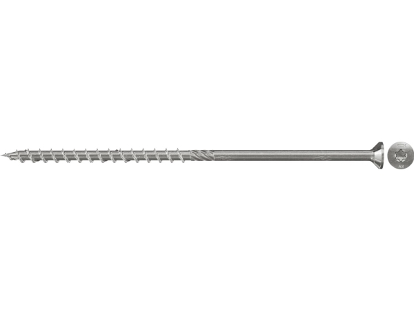 Fischer 657404, Skrue, Rustfrit Stål, Træ, Delvis Gevind, Forsænket Hoved, Torx