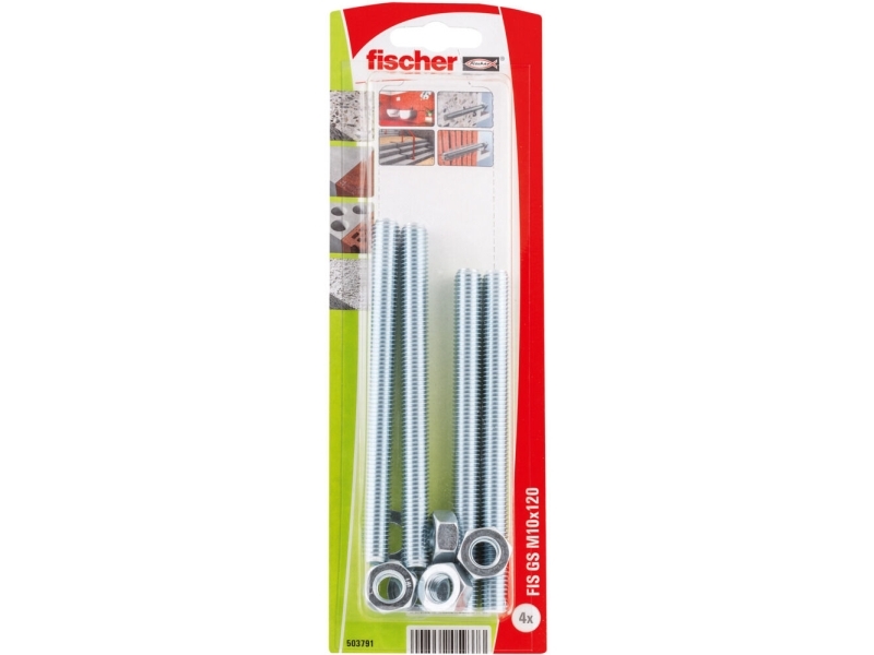 Fischer 503791, Bolts & Nuts, Beton, Allgemeiner Nutzen, M10, Sichtverpackung, 4 Stück(E)