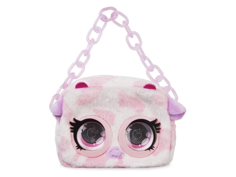 Purse Pets Micro Kuh Mini-Täschchen, Junge/Mädchen, Handtasche, Reißverschluss, Pink, Abbildung, Pink