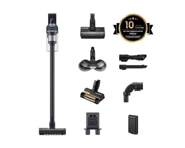 Samsung VS20C85G7TB, 2-in-1-varsi-imuri, Pussiton, Sininen, Suorakulmainen, Kuiva, Monisykloninen