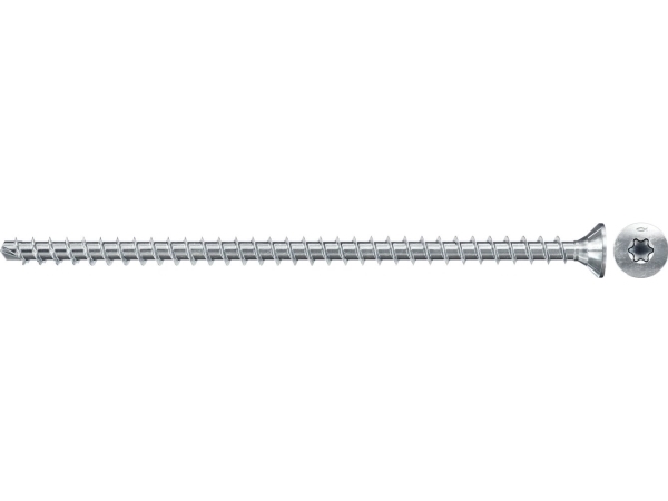 Fischer 562948, Skrue, Galvaniseret Stål, Træ, Fuld Tråd, Forsænket Hoved, Torx