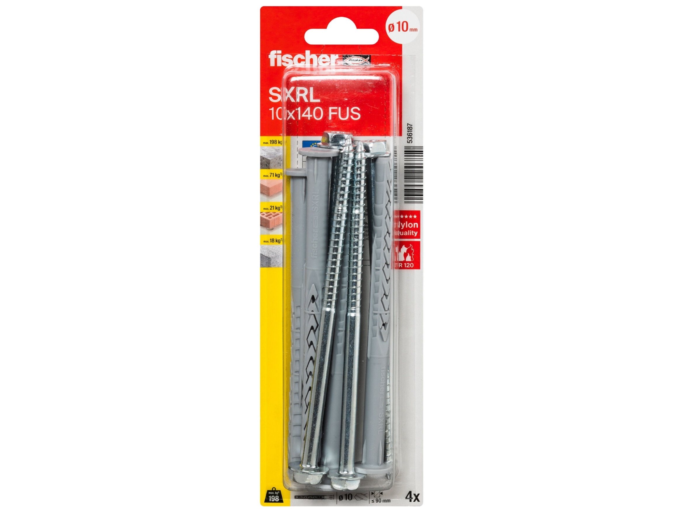 Fischer 536187, 4 styck | Verktyg & Verkstad - Infästning - Skruv | GameStuff