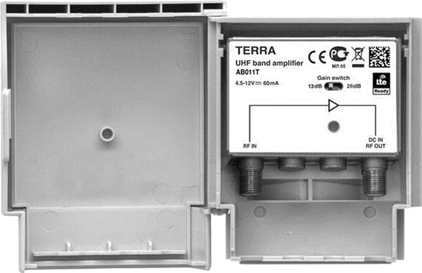 ANTENNFÖRSTÄRKARE AB-011T DVB-T TERRA | EL Artiklar - Antenn - Antennförstärkare | GameStuff