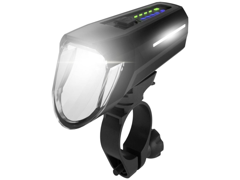 Fischer Fahrrad Cykel Forlygte 100 Lux Led Batteridrevet Sort (007790)