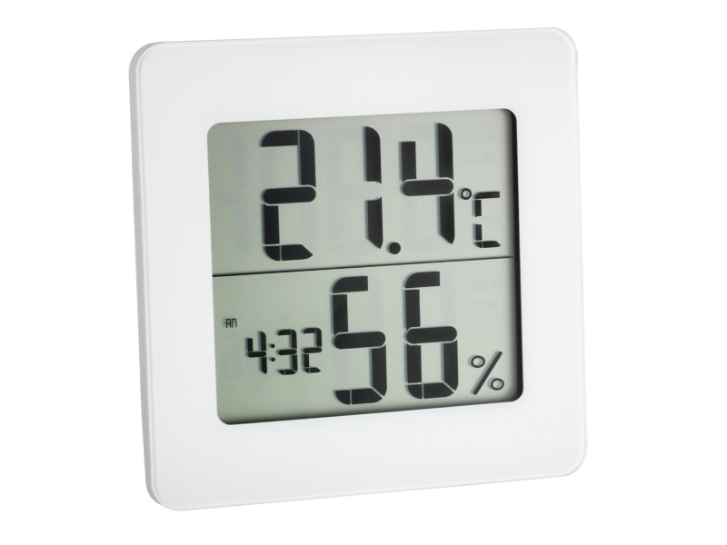 TFA-Dostmann 30.5033.02, Hvid, Indendørs hygrometer, Indendørs termometer, Hygrometer, Termometer, Hygrometer, Termometer, Plast, 20 - 90%