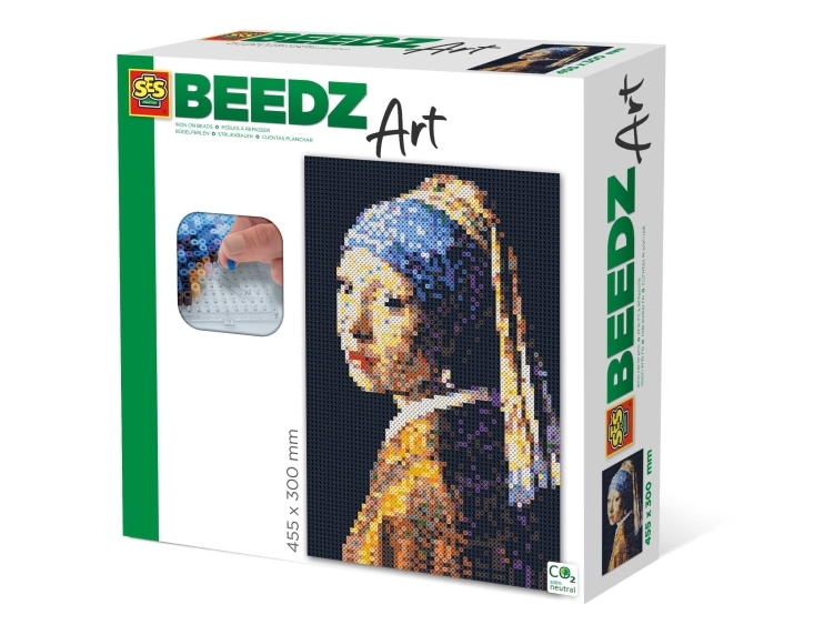 SES Creative Beedz art Vermeer - Girl with a Pearl Earring, 12 År, Dreng/Pige, Art, Flerfarvet, 455 mm, 300 mm