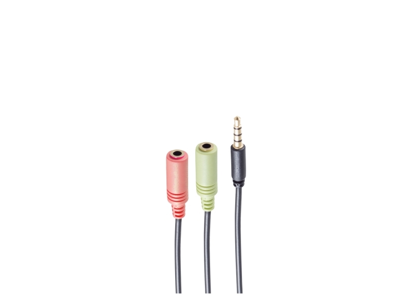 Shiverpeaks Bs14-05041, 2 X 3.5Mm, Hunstik, 3.5Mm, Hanstik, 0,25 M, Sort