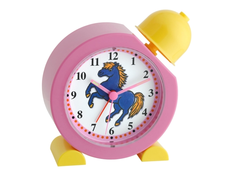 TFA-Dostmann HÜ-Ü-Ü, Quartz alarmur, Rund, Lyserød, Gul, Plast, Dreng/Pige, Analog