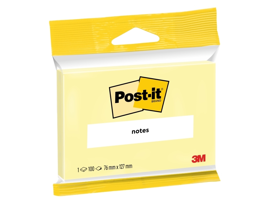 3M Post-It 7100172279 76 mm x 127 mm Gul 100 Blad