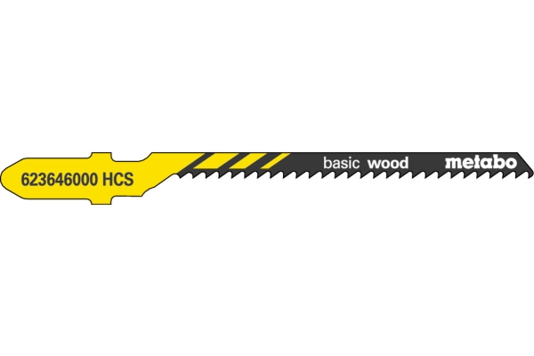 Metabo 623605000, Kuviosahanterä, Lastulevy, Kuitulevy, Lehtipuu, Eritysmateriaali, Muovi, Pehmeä puu, Vaneri puuytimellä, Runsashiilinen teräs (HCS), Musta, Keltainen, 5,1 cm, 2 mm