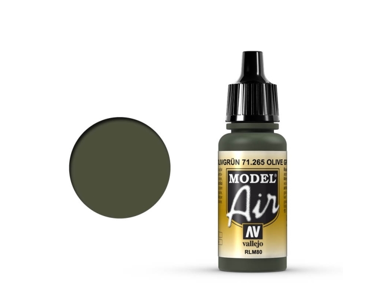 Vallejo - Model Air - Olive Green Rlm80 Mat - 17 Ml - 71265