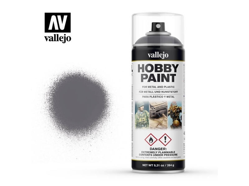Vallejo 28.031, Svart, Grå, Sprayfärg, Vätska, 400 ml, 1 styck | Cement & Murbruk | GameStuff