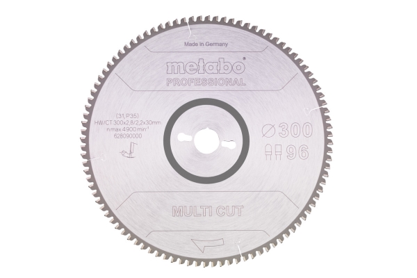 Metabo 628090000, Hartmetall-Bestücktes Wolfram (Tct), Kupfer, Hartholz, Aluminium, Laminat, Kunststoff, Bronze, Mdf-Platten, Spanholzplatte, 30 Cm,
