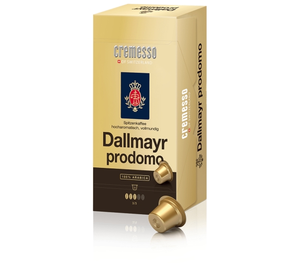 Cremesso Dallmayr Prodomo, Kaffekapsel, Kaffe, Letristet, Cremesso, 3/5, Guld