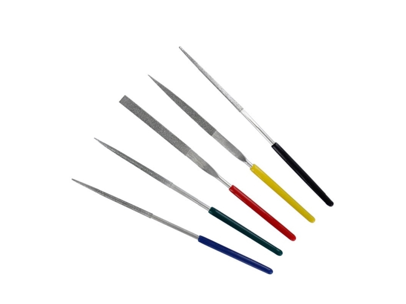 Vallejo T03004, Datensatz, Flache Datei, Halbrundfeile, Abfalleimer, Quadratische Datei, Dreieckige Datei, Metall, Kunststoff, Stahl, Schwarz, Blau,
