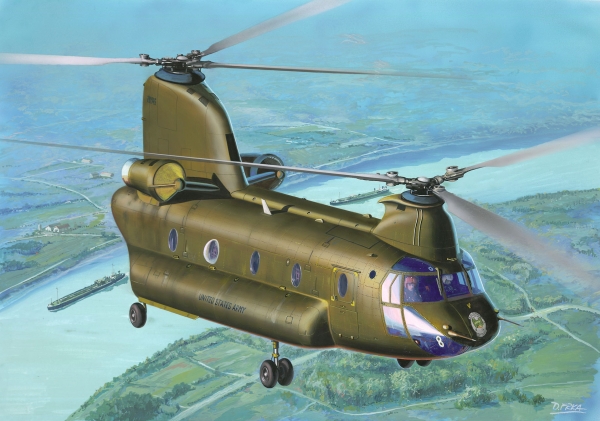 Revell Ch-47D Chinook, Hubschraubermodell, Montagesatz, 1:144, Ch-47D Chinook, Junge, Kunststoff