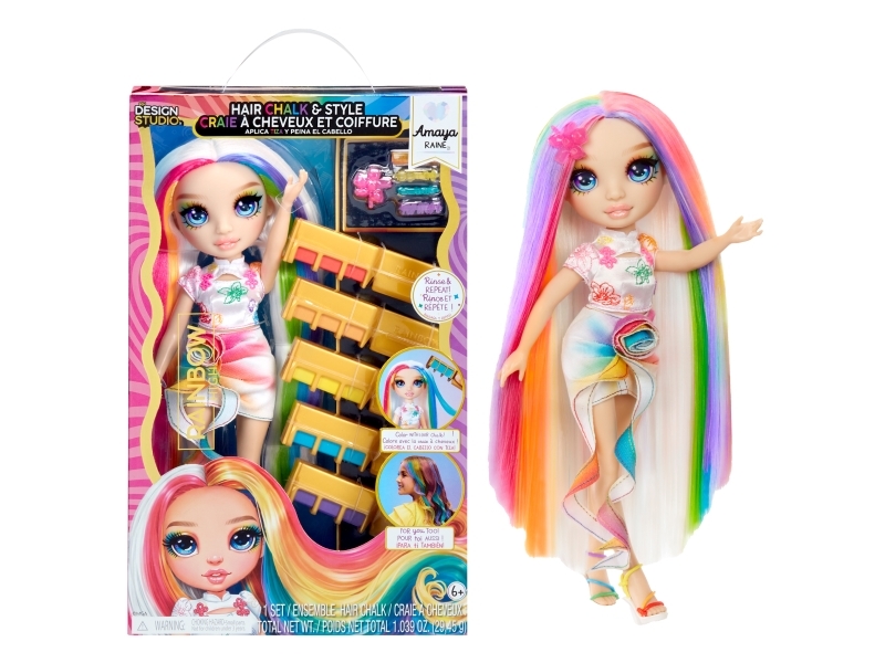 Little Tikes Rainbow High Fashion Doll with Hair Chalk - Amaya Rainbow