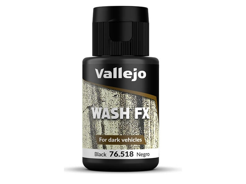 Vallejo 76.518, Svart, Akrylfärg, 35 ml, 1 styck | Cement & Murbruk | GameStuff