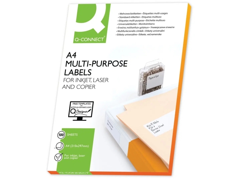 Q-CONNECT KF00574, Hvid, A4, Laser/inkjet, Universel, Rektandel, 70 g/m²