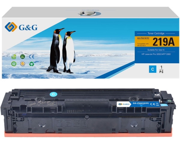 G&G Kompatibel Mit Hp 219A Toner W2191a (1.200 Seiten) Cyan - Marke:, 1200 Seiten, Cyan, 1 Stück(E)