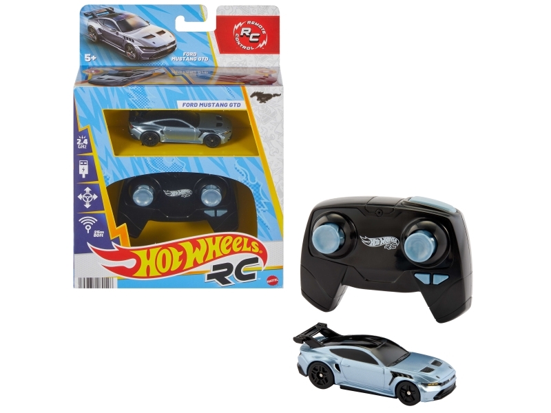 Hot Wheels RC 1:64 Scale Ford Mustang GTD Vehicle, Fingerboard, set, 5 År, Plast, Multifärg | Leksaker - Radiostyrda leksaker - Bilar och akutbilar | GameStuff