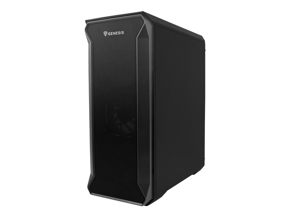 Genesis Irid 505, Midi Tower, Pc, Schwarz, Atx, Micro Atx, Mini-Itx, Acrylnitril-Butadien-Styrol (Abs), Netz, Stahl, Gehärtetes Glas, Gaming