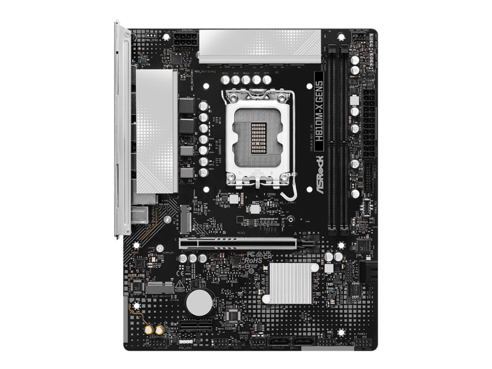 Asrock H810m-X Gen5 - Motherboard - Micro Atx - Lga1851 Sockel - H810 Chipsatz - Usb 3.2 Gen 1, Usb-C 3.2 Gen 1 - 2.5 Gigabit Lan - Onboard-Grafik (C
