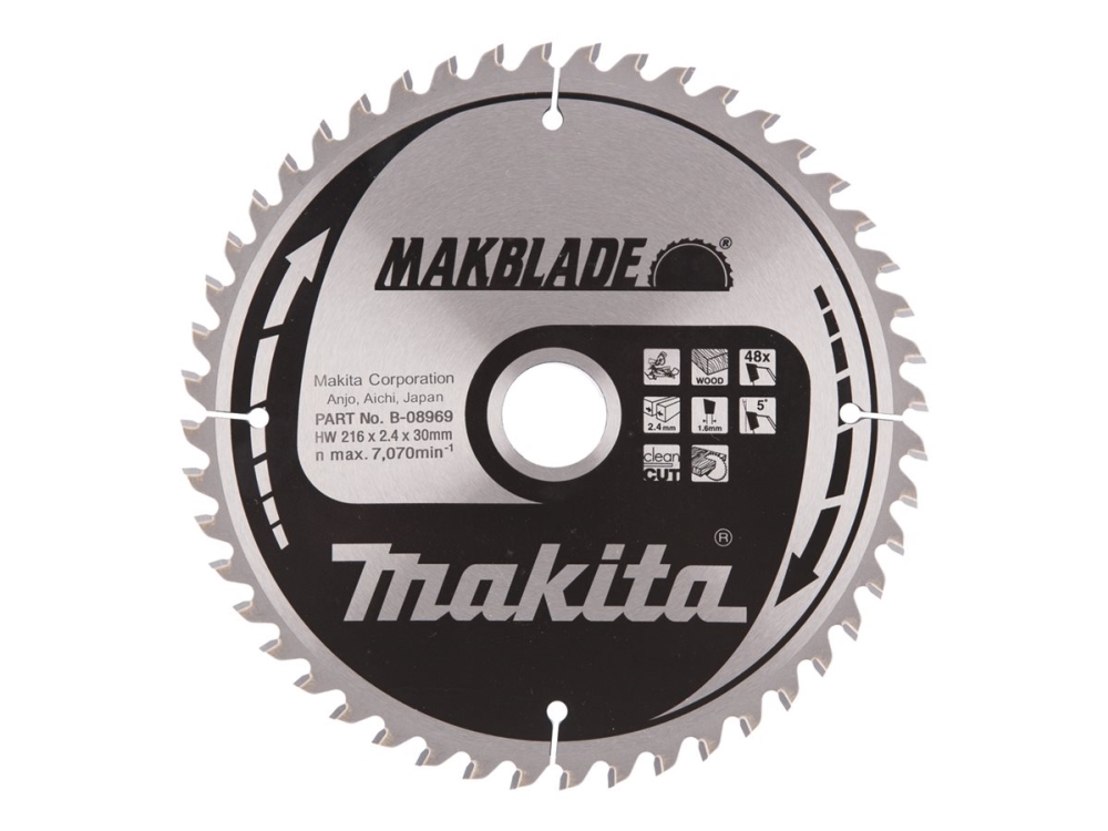 Makita MAKBLADE - Rundsavsklinge - for træ - 216 mm - 48 tænder